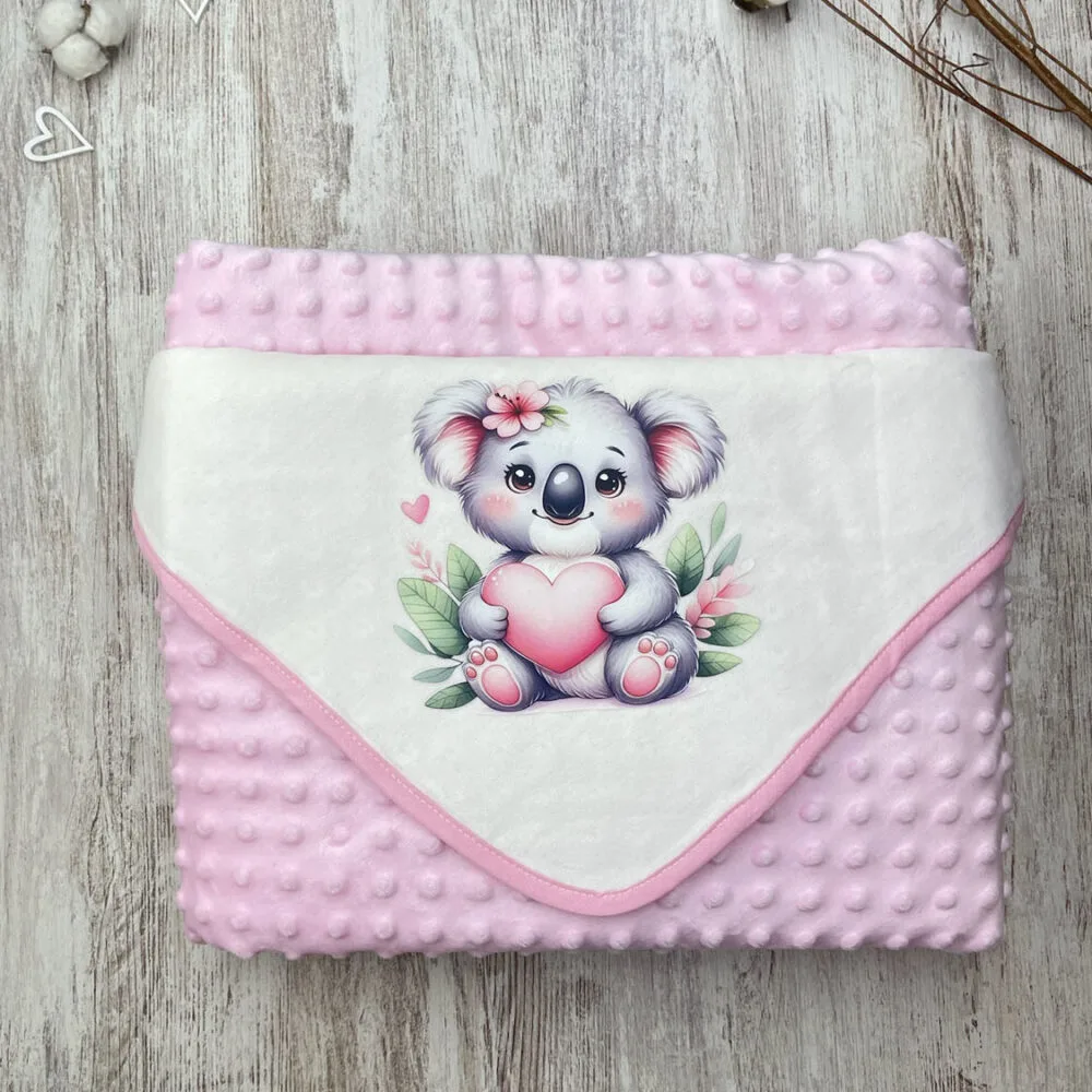Manta Pipoca Koala Coração