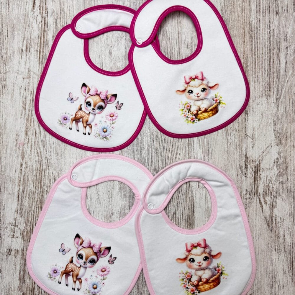 Pack 4 Babete Impermeável Bambi e Ovelha