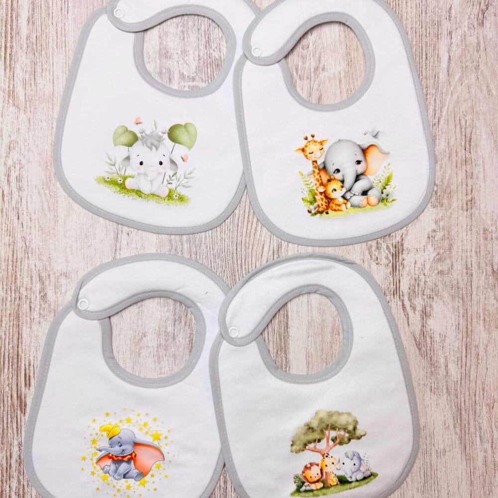 Pack 4 Babete Impermeável Elefante
