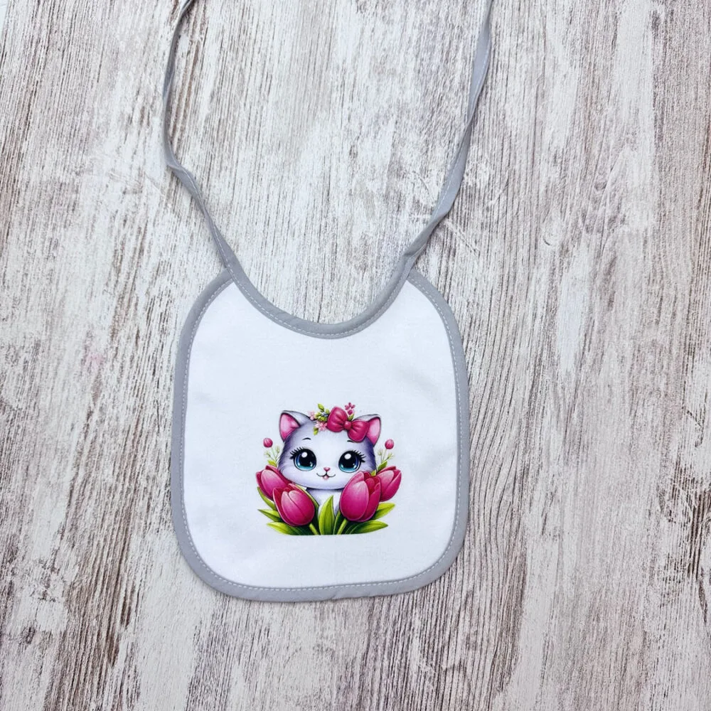 Babete Algodão Gata Tulipa