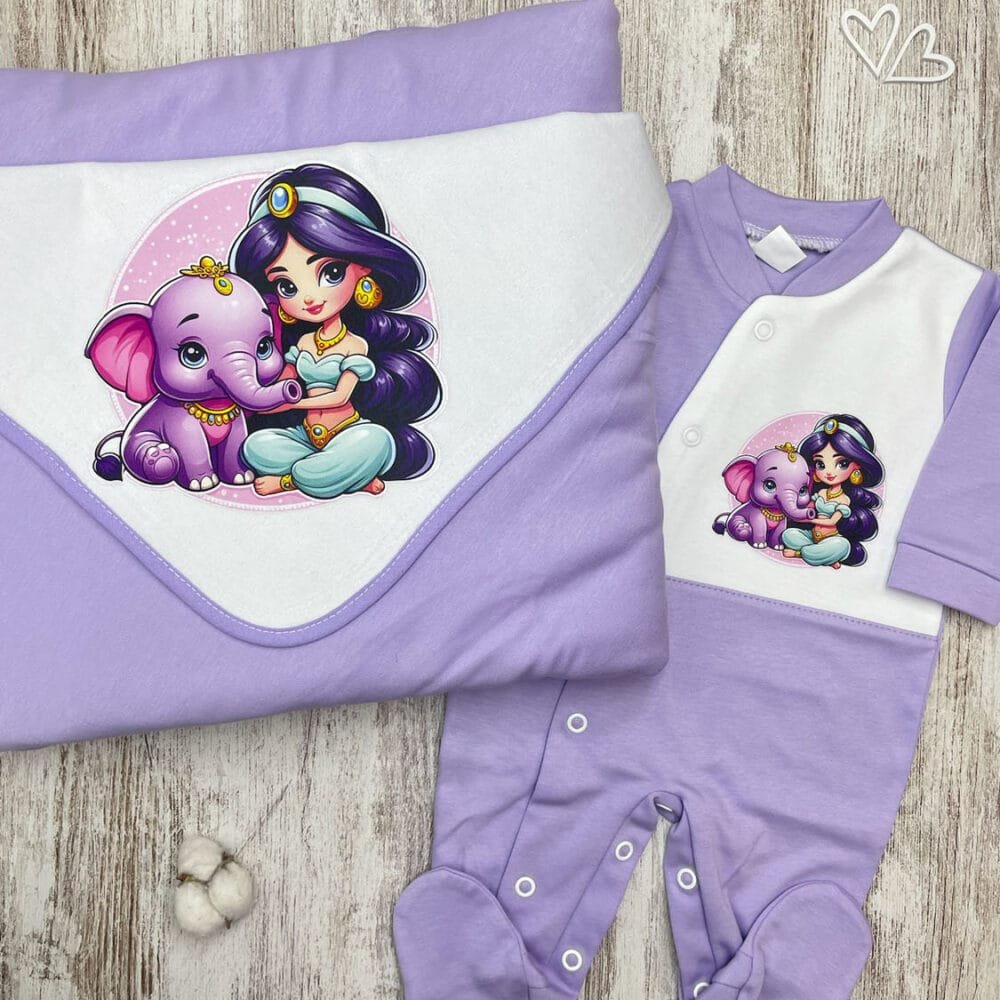 Manta + Babygrow Algodão Jasmine