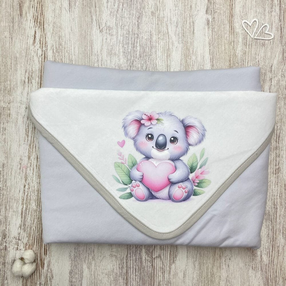 Manta Algodão Koala Coração
