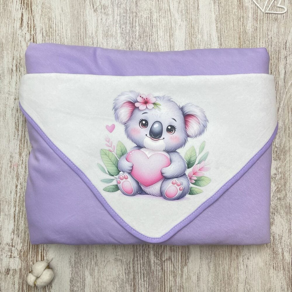 Manta Algodão Koala Coração
