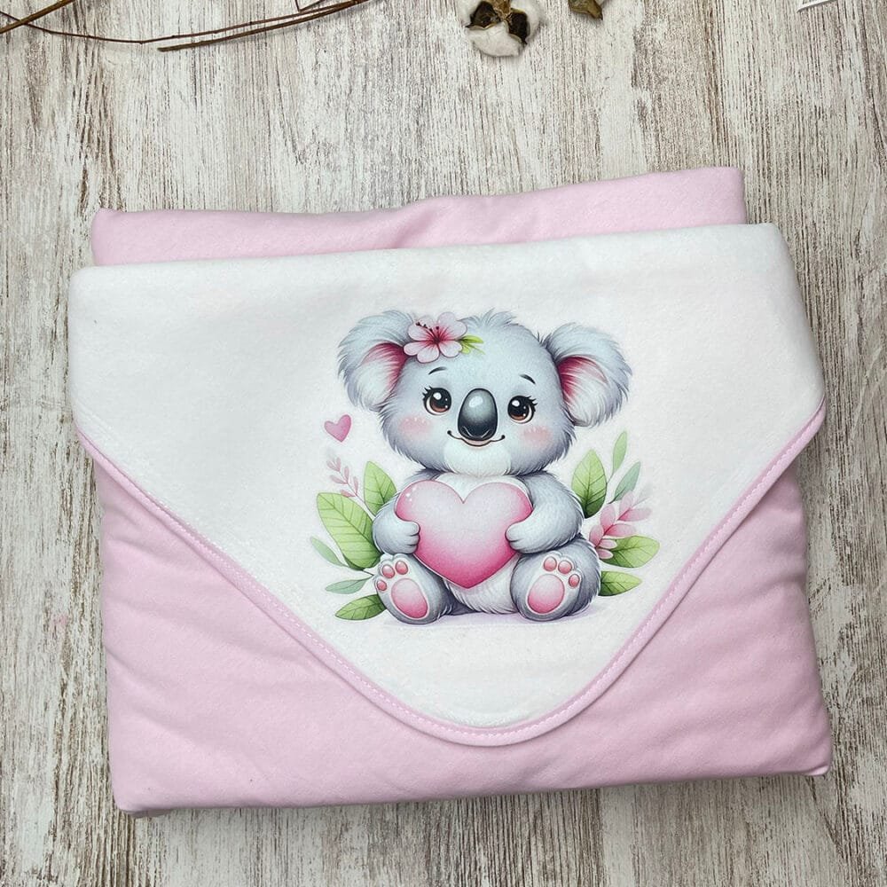 Manta Algodão Koala Coração