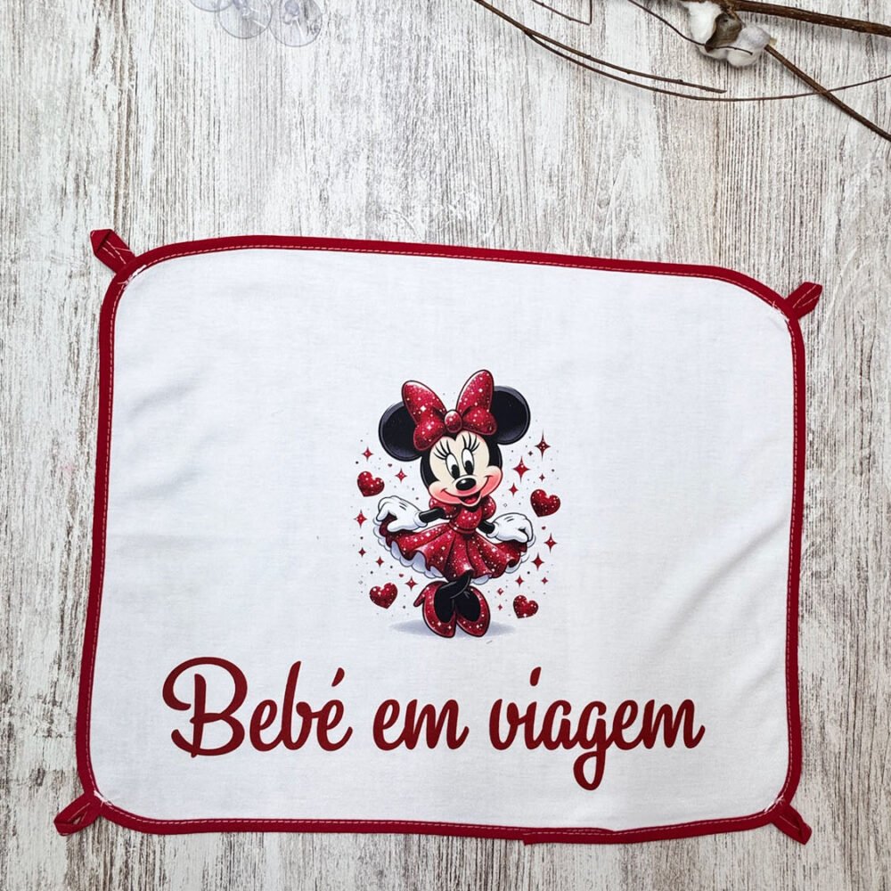 Tapa-Vidro Minnie Vermelho