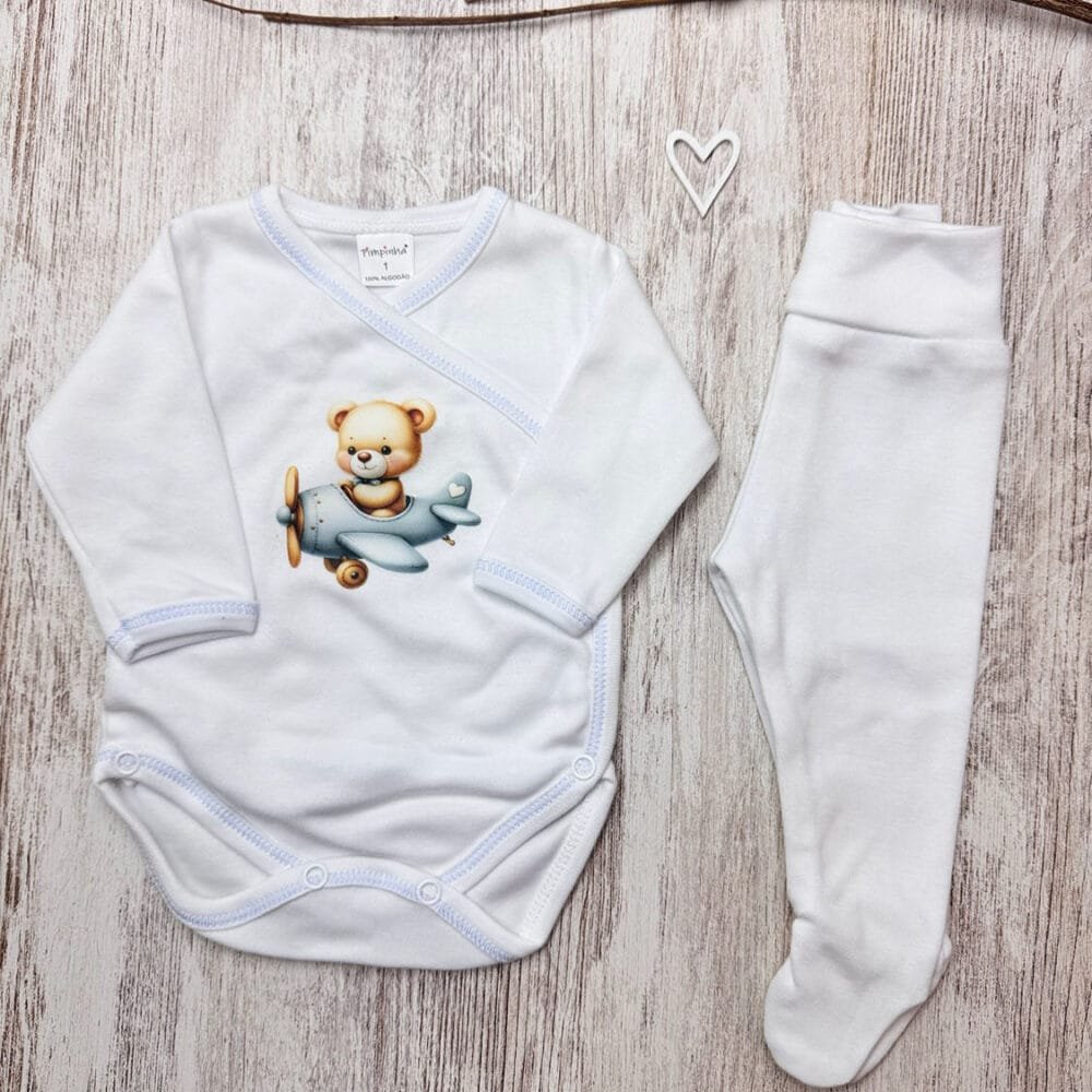 Body + Calça Urso Avião