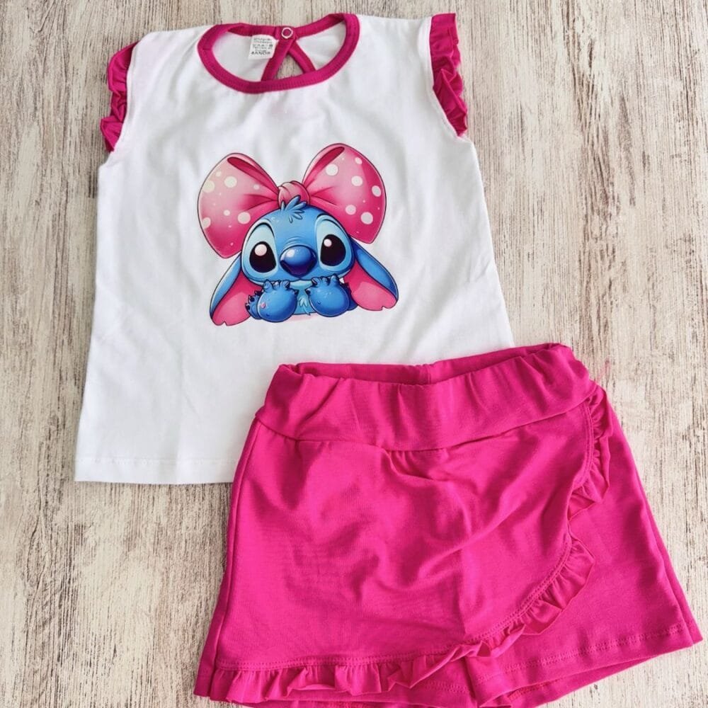 Conjunto Saia/Calção Stitch Laço