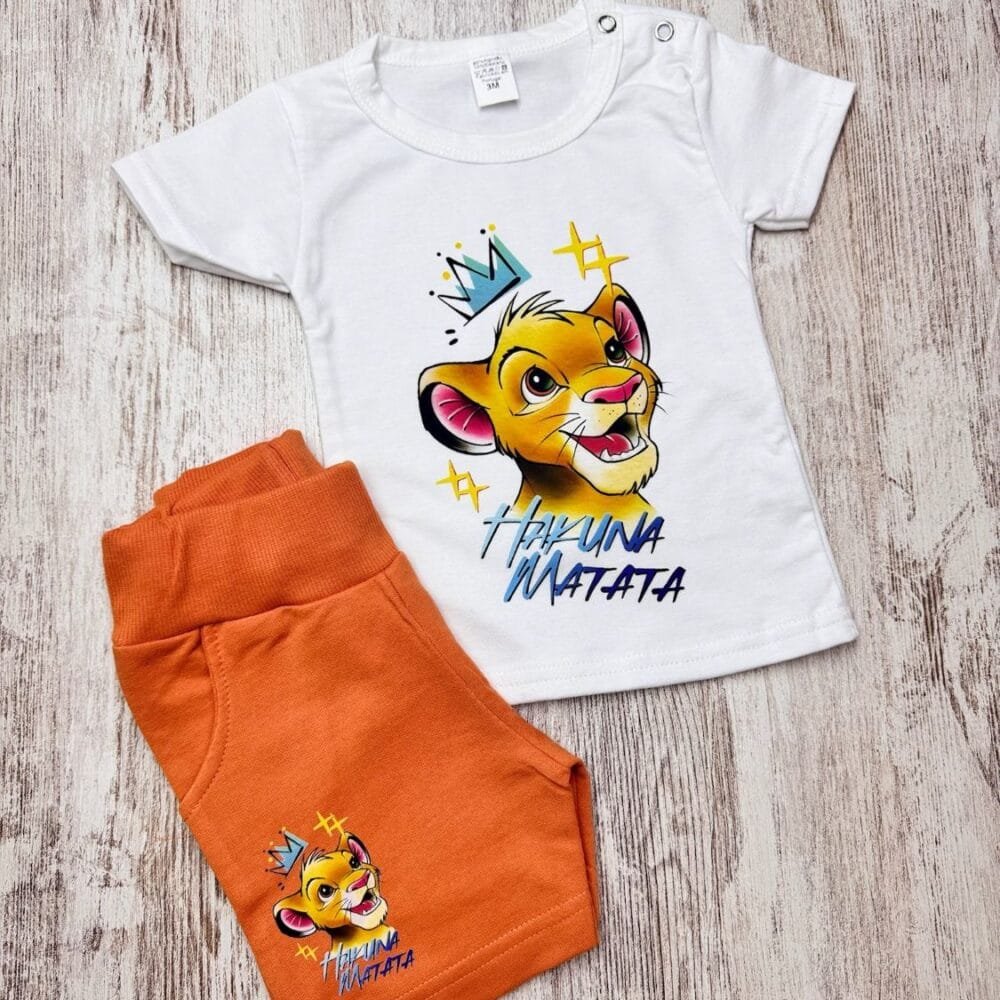 Conjunto Calções Simba Laranja