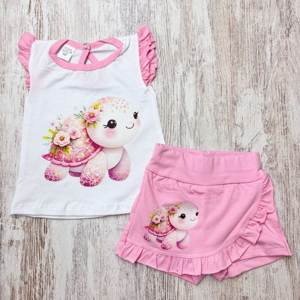 Conjunto Saia/Calção Tartaruga